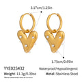 18K Gold Plated Heart Earrings